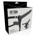 Fetish Submissive Adjustable Harness Double Motor Black Silicone System 15/8cm