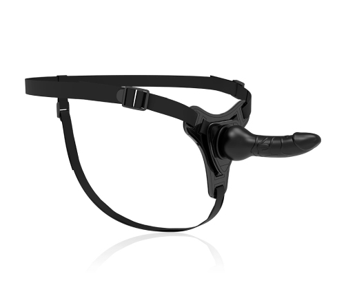 Fetish Submissive Silicone Intimate Harness Black 16 cm Adjustable Strap