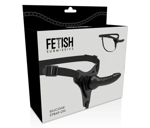 Fetish Submissive Silicone Intimate Harness Black 16 cm Adjustable Strap
