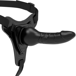 Fetish Submissive Silicone Intimate Harness Black 16 cm Adjustable Strap