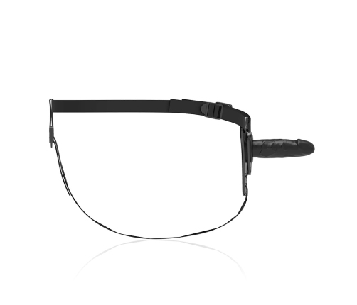 Fetish Submissive Silicone Harness Black 15cm - Adjustable Comfortable System