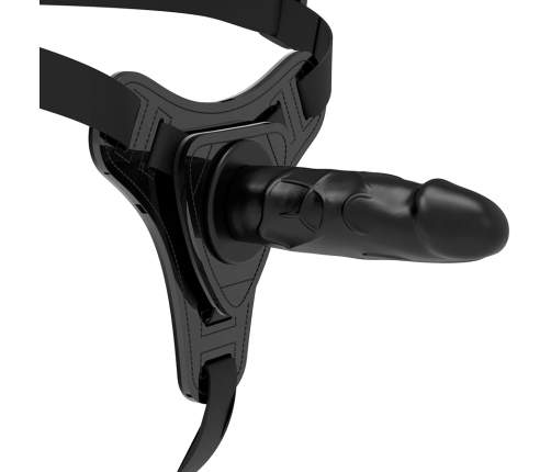 Fetish Submissive Silicone Harness Black 15cm - Adjustable Comfortable System