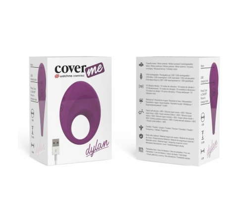 Coverme Dylan Rechargeable Ring with Watchme Wireless Control, Black