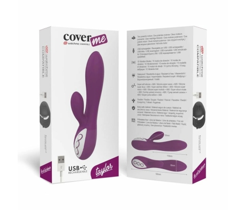 COVERME Taylor Dual Motor Intimate Device with WatchMe Wireless Control, Pink