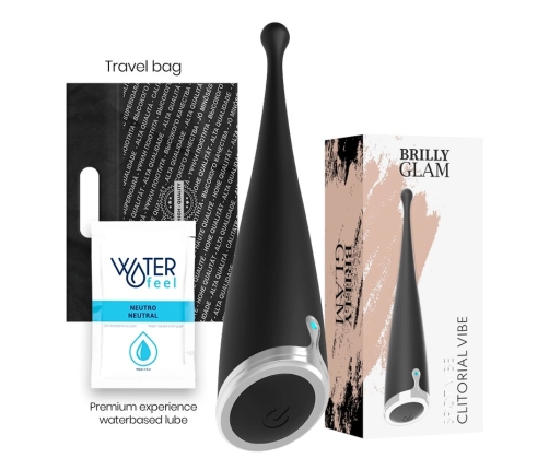 BRILLY GLAM Spot Vibe Black - Precision Silicone Intimate Device USB