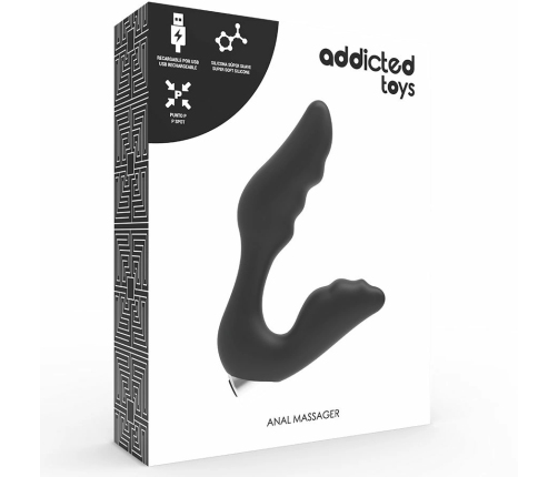 Addicted Toys Model 6 Black - Rechargeable Prostate Massager, 11cm, IPX6