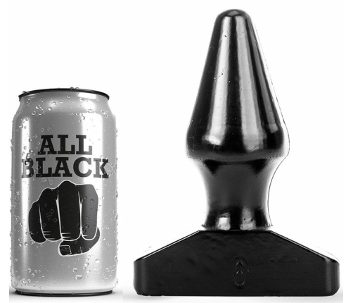 All Black AB46 Intimate Cone Plug 15.5 cm PVC Waterproof Black