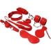 EXPERIENCE Red Series Advanced Bondage Kit - 8-Piece Synthetic Leather Set