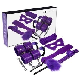 Experience Purple Series Bondage Kit - 8-Piece Synthetic Leather Set