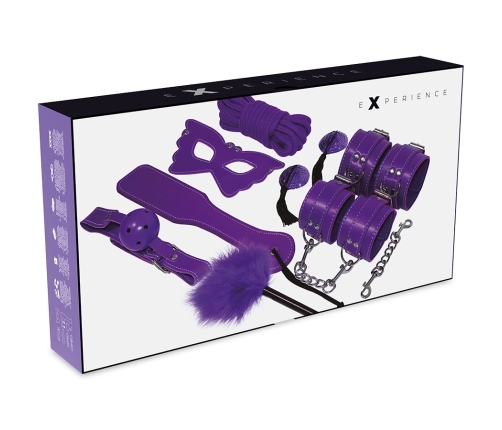 Experience Purple Series Bondage Kit - 8-Piece Synthetic Leather Set