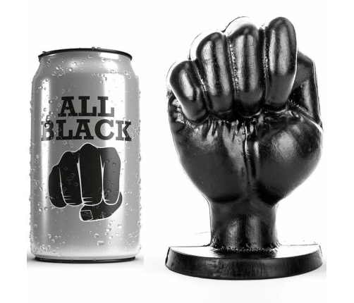 All Black AB44 Intimate Plug 13 cm, Anatomical PVC, Black Finish