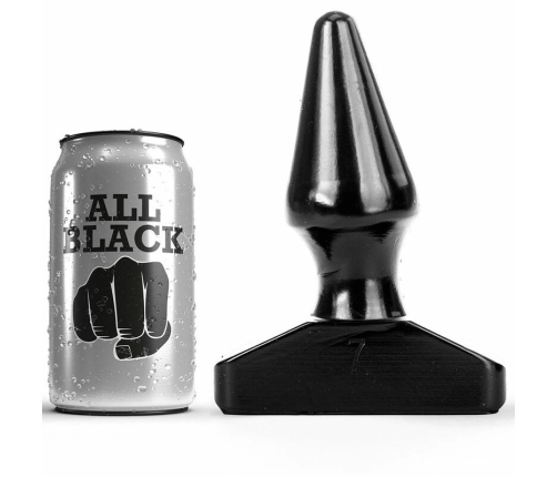 All Black Plug AB47 16 cm - Anatomic Model, Black PVC, Large Size