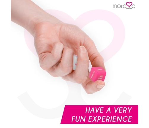 Moressa Dice Game Set English - Resin, 2 Dice & Satin Bag, 2cm