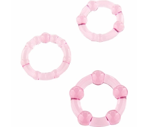 Seven Creations Pink Silicone Support Rings Set of 3 - Adjustable Sizes