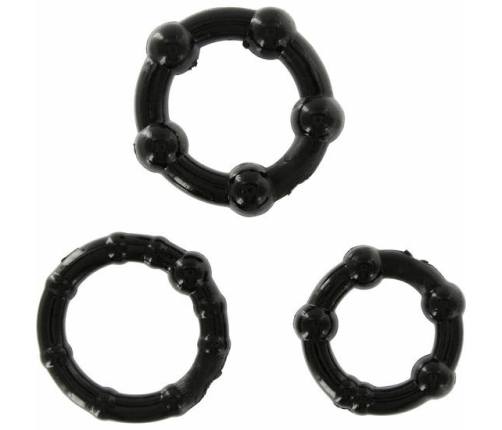 Seven Creations Set of 3 Black Silicone Support Rings - Assorted Sizes