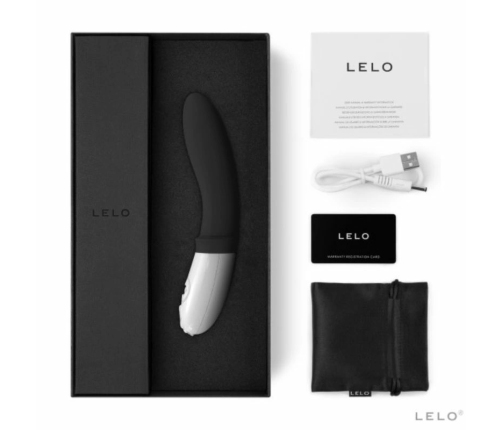 LELO Billy 2 Black - Rechargeable Intimate Massager for Men, 8 Modes
