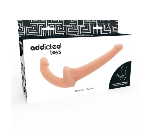 Addicted Toys Dual-Ended Strapless Silicone Intimate Machine 26 cm Black