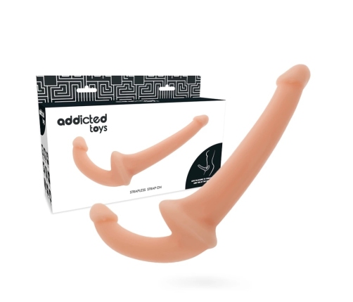 Addicted Toys Dual-Ended Strapless Silicone Intimate Machine 26 cm Black