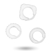 ADDICTED TOYS C-Ring Set Clear - Flexible Silicone Support Rings, 3 Sizes