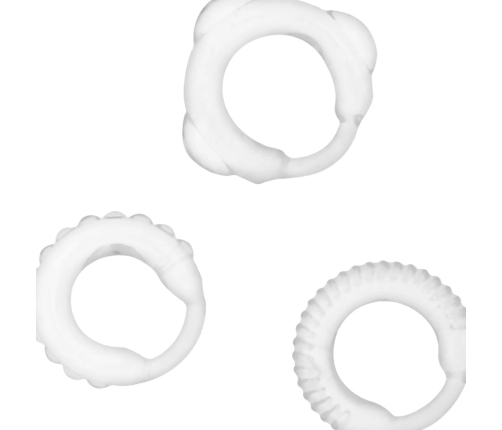 ADDICTED TOYS C-Ring Set Clear - Flexible Silicone Support Rings, 3 Sizes