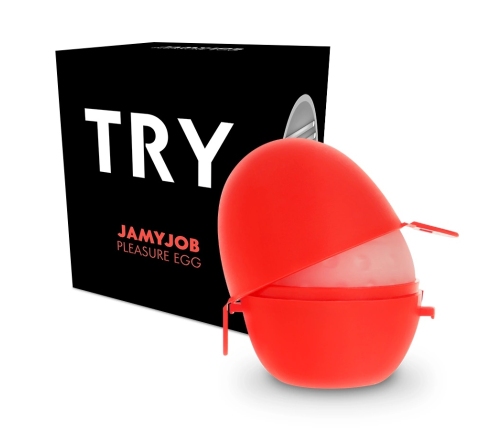 Jamyjob Black Egg Compact Intimate Device with Silk Filament Texture