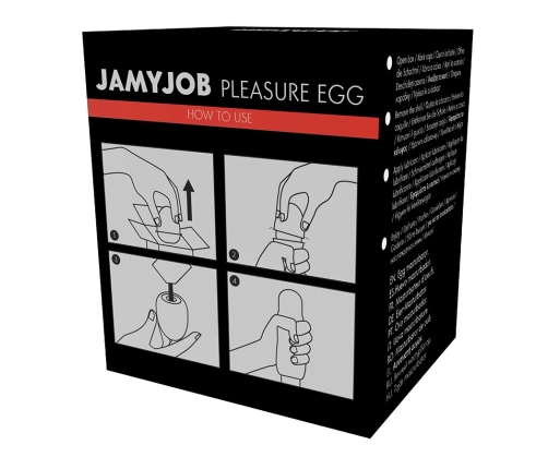 Jamyjob Black Egg Compact Intimate Device with Silk Filament Texture