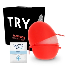 Jamyjob Black Egg Compact Intimate Device with Silk Filament Texture Jamyjob Black Egg Compact Intimate Device with Silk Filament Texture