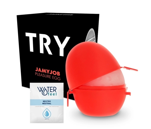 Jamyjob Black Egg Compact Intimate Device with Silk Filament Texture