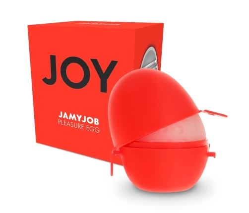 Jamyjob Red Egg Intimate Machine with Silk Texture & Lubricant, Discreet Case