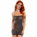 Leg Avenue Tube Dress Silver Shimmer One Size - Lurex Rhinestone Mesh