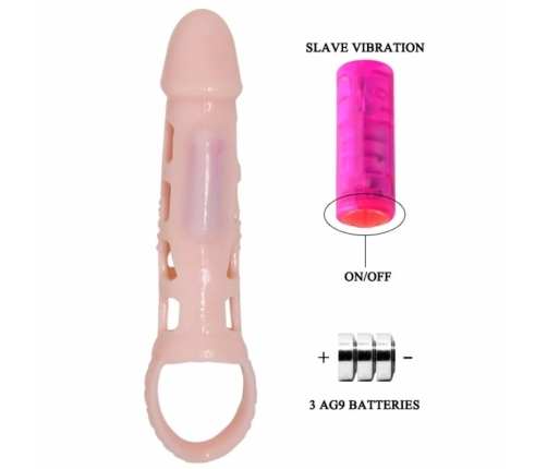 Baile Extender Sleeve with Vibration & Adjustable Strap 13.5 cm TPR