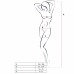 Passion BS046 Red Bodystocking with Embroidered Detailing, One Size