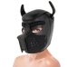Darkness Neoprene Dog Mask L - Adjustable Removable Muzzle Black/Red