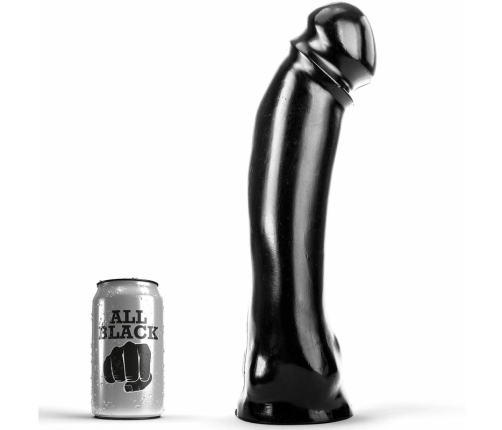 ALL BLACK Model 33 cm Intimate System - Black PVC, Large Size