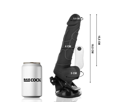 BASECOCK Remote Control Flexible Vibrating Model Black 19.5 cm TPE