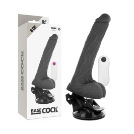 BASECOCK Remote Vibrating Model Black 19cm Flexible with Suction Cup BASECOCK Remote Vibrating Model Black 19cm Flexible with Suction Cup
