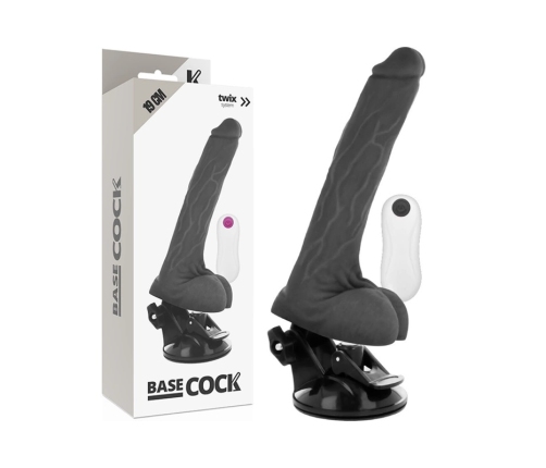 BASECOCK Remote Vibrating Model Black 19cm Flexible with Suction Cup