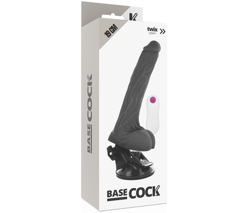 BASECOCK Remote Vibrating Model Black 19cm Flexible with Suction Cup