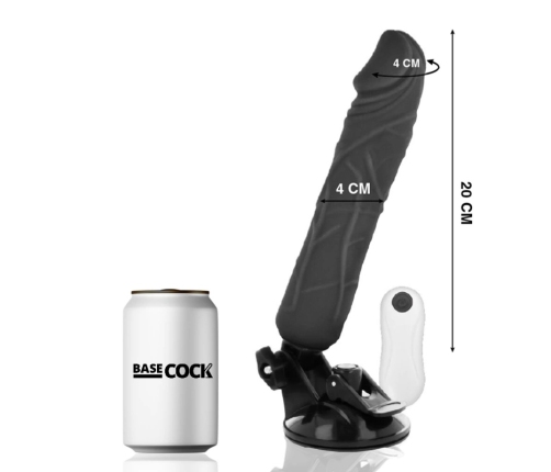BASECOCK Remote Control Flexible Vibrating Model Black 20cm x 4cm