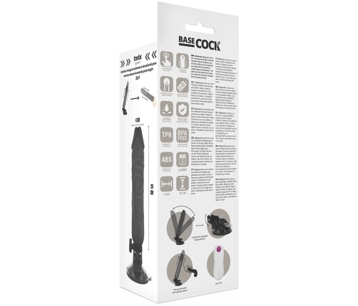 BASECOCK Remote Control Flexible Vibrating Model Black 20cm x 4cm