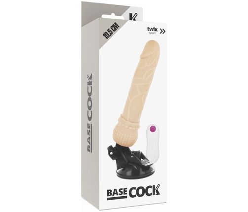 BASECOCK Remote Vibrating Model 19.5 cm Flesh Tone Flexible TPE