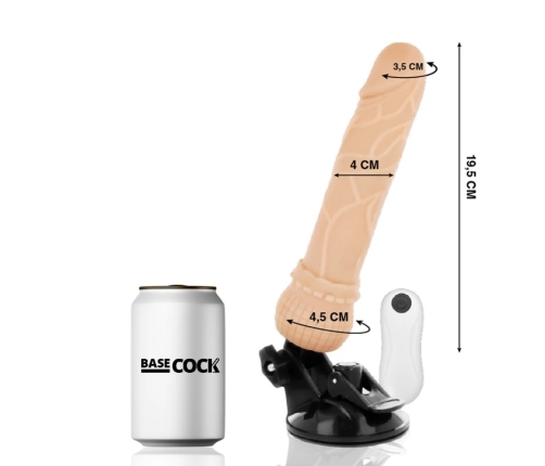 BASECOCK Remote Vibrating Model 19.5 cm Flesh Tone Flexible TPE