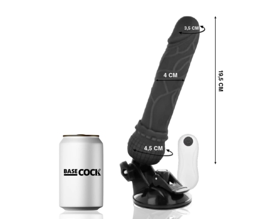 BASECOCK Remote-Controlled Vibrating Model Black 19.5 cm x 4 cm TPE