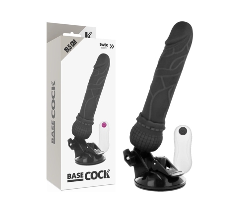 BASECOCK Remote-Controlled Vibrating Model Black 19.5 cm x 4 cm TPE