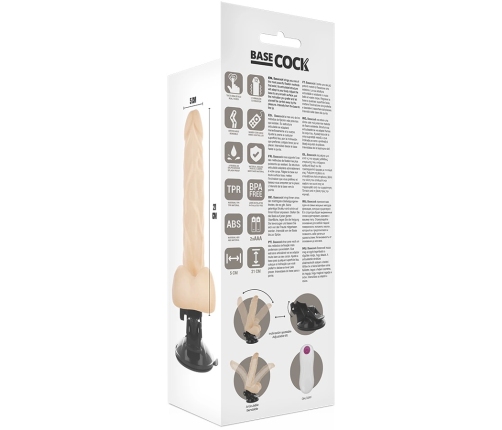 Basecock Flexible Intimate Machine 21cm Flesh with Remote Control