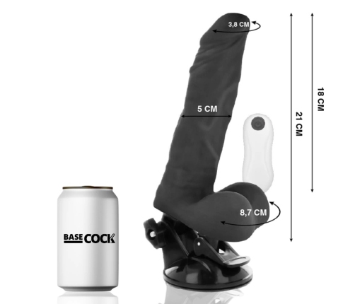 Basecock Articulated Vibrating Model with Remote, 21x5 cm, Black