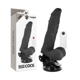 Basecock Articulated Vibrating Model with Remote, 21x5 cm, Black Basecock Articulated Vibrating Model with Remote, 21x5 cm, Black