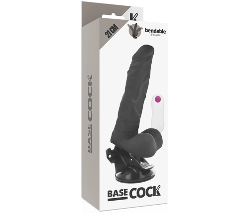 Basecock Articulated Vibrating Model with Remote, 21x5 cm, Black