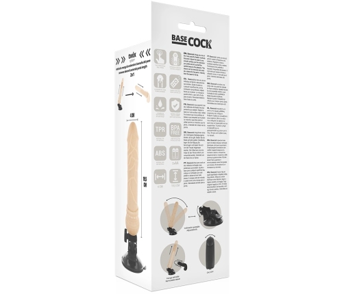 BASECOCK Vibrating Intimate Device Remote Control Flesh 19.5 cm x 4 cm
