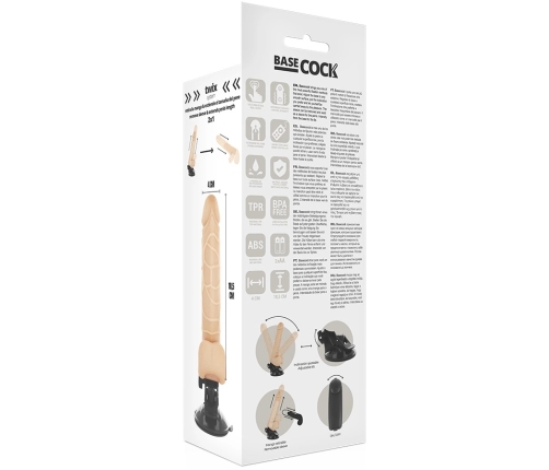 BASECOCK Remote Control Flexible Vibrating Model Flesh 18.5x4 cm TPE